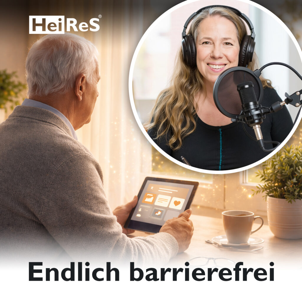 Älterer Mann sitzt am Fenste und hält ein Tablet in den Händen